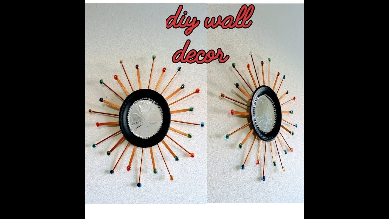 Diy wall decor idea. Diy wall hanging crafts. foam plate wall art. Amazing pixies