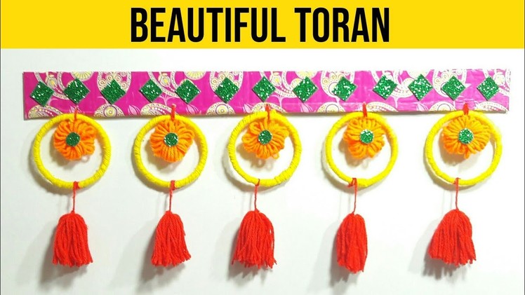 DIY Woolen Door Toran | Best Out Of Waste Wool And Bangles | Wool Craft Idea | Door Hanging Toran