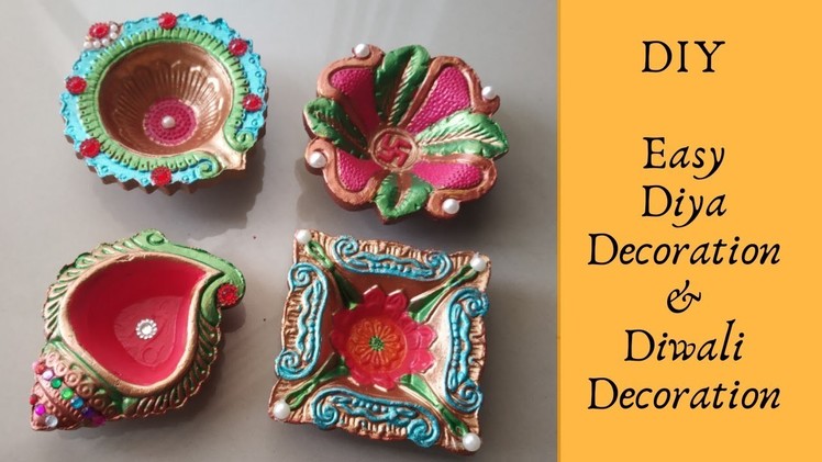 Diya Decoration | Diwali Decoration Ideas | DIY Diya Painting