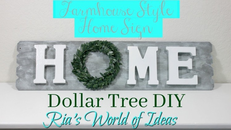 Dollar Tree DIY | Farmhouse Style Home Sign | Home Decor | Budget