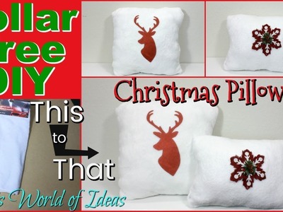 Dollar Tree DIY | Towel to Christmas Pillow | Christmas Decor | Budget
