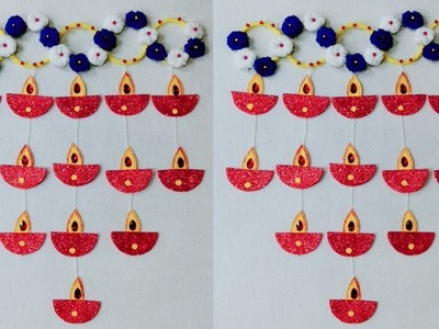 Easy Diwali decoration ideas l Diwali home decoration l Diwali decoration diy.Paper Diya Craft