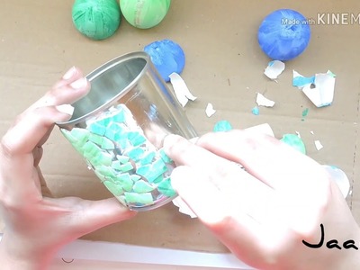 Egg Shell Pen Holder #Tin Can  #DIY Crafts #Best Out of Waste