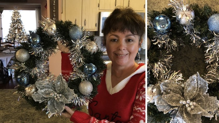 Frosty And Cold Wreath For My Dining Room Mirror Diy 2018