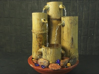 How to Build Bamboo Waterfall Fountain, Easy Crafts DIY