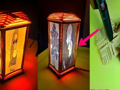 How to Make a Night Lamp with Popsicle Stick | DIY Night Lamp| Best Popsicle Stick Crafts Ideas