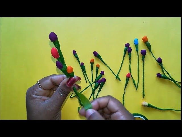 How to make Nylon Stocking Flower buds | DIY I Socks Flowers