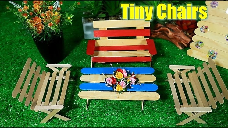 How to Make Tiny Chairs from Popsticle Sticks – Creative Crafts DIY for Kids