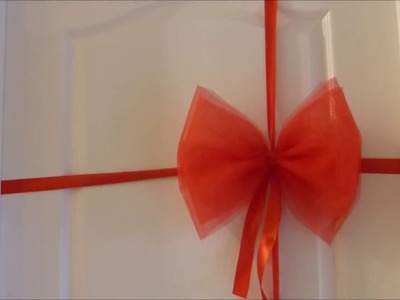 How to put up a door bow - Christmas Decoration DIY - Ribbon & Tulle