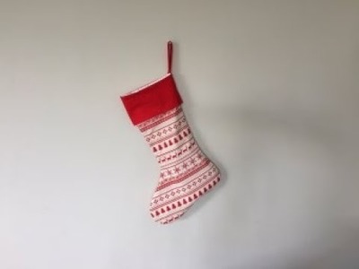 Lined Christmas Stocking DIY