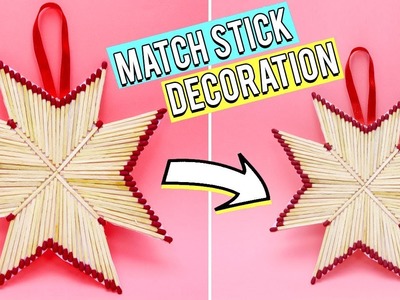 Matchstick Wall Decoration - Easy 5 Minutes DIY Crafts.