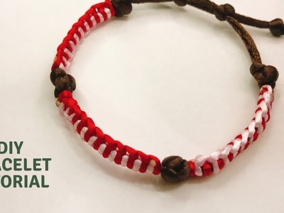 Simple DIY KNOT MACRAME BRACELET - Paracord Bracelet.Knot and Loop Closure