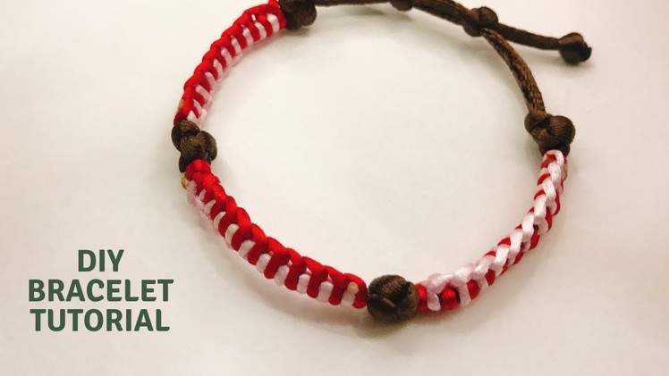 Simple DIY KNOT MACRAME BRACELET - Paracord Bracelet.Knot and Loop Closure
