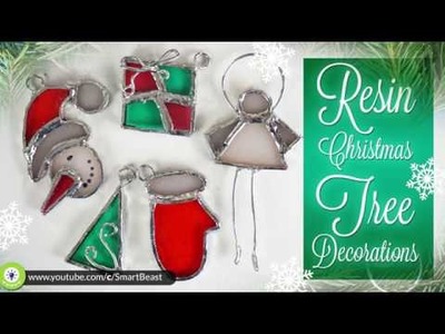 Stained glass from RESIN -  Christmas decoration DIY