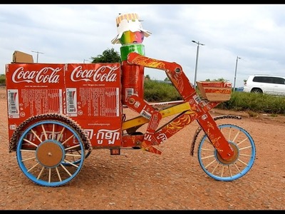 Wow ! Amazing DIY Robot Coca Cola Delivery - Electric Bike
