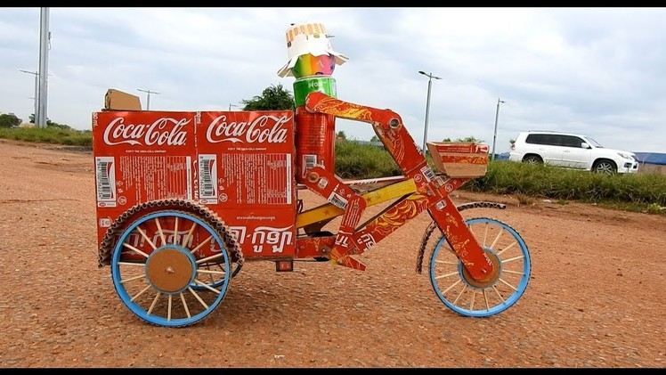 Wow ! Amazing DIY Robot Coca Cola Delivery - Electric Bike