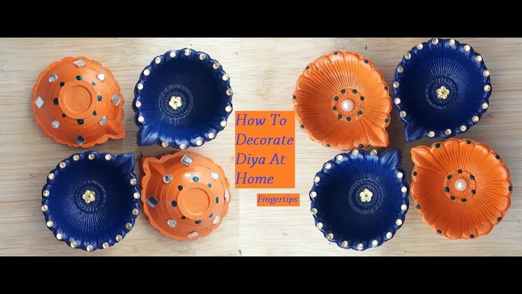 #39 DIY How To Decorate,Paint Traditional Diyas At Home || Diya Decoration Ideas For Diwali