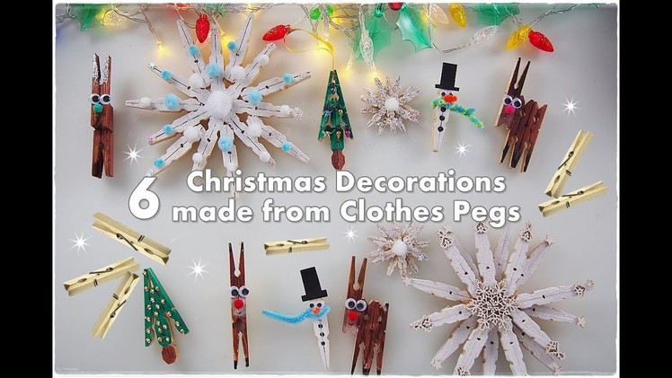 ????❄️☃️ 6 DIY Clothespins Christmas Ornaments for Kids ❀ Emily's Small World ❀