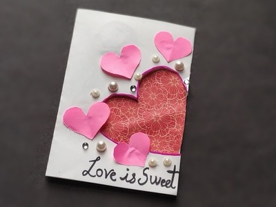 Beautiful Handmade valentine's card idea. DIY Greeting Card for valentine's Day