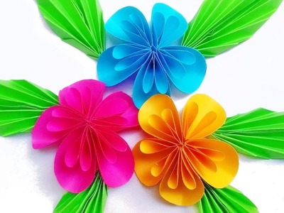 Blumen paper flowers || Simple and easy Paper Craft || Wall hanging flowers