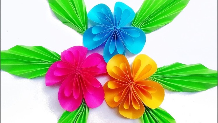 Blumen paper flowers || Simple and easy Paper Craft || Wall hanging flowers