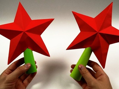 CHRISTMAS CRAFTS Simple 3D Paper Stars.