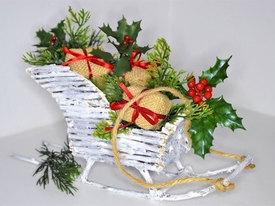 Christmas decor Santa's sleigh DIY