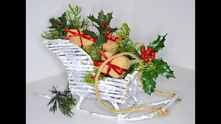 Christmas decor Santa's sleigh DIY