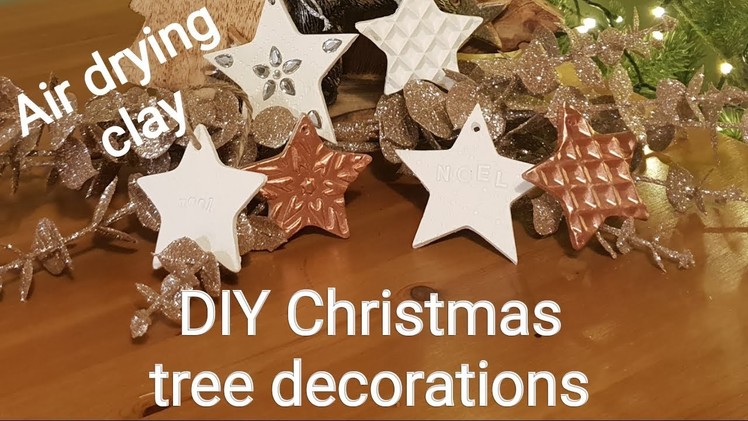 Christmas DIY tree decorations ( air drying clay )