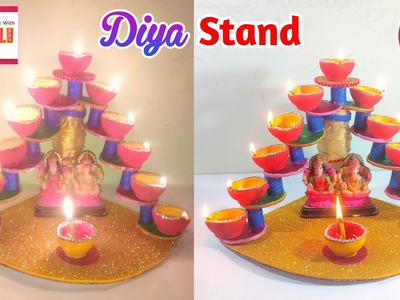 Diwali Decoration | DIY Diya Stand From Plastic Bottle.Candle Stand | How To Make Diya Stand at Home