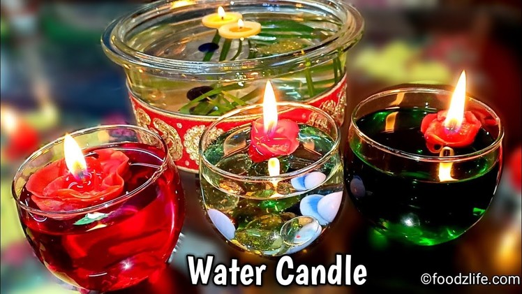 Diwali Decoration | Rose - Water Candle | Diwali Decoration Ideas diy