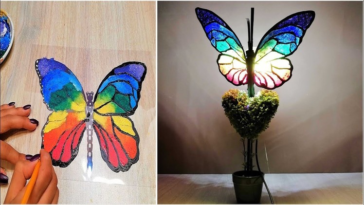 DIY Butterfly Night Lamp. room decor