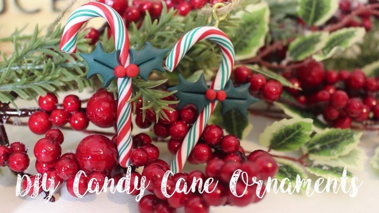 DIY Candy Cane Christmas Decorations | Polymer Clay Ornaments