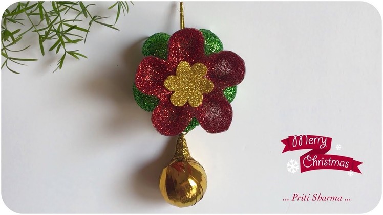 DIY Christmas Decoration From Plastic Bottle. Christmas Flower | Priti Sharma
