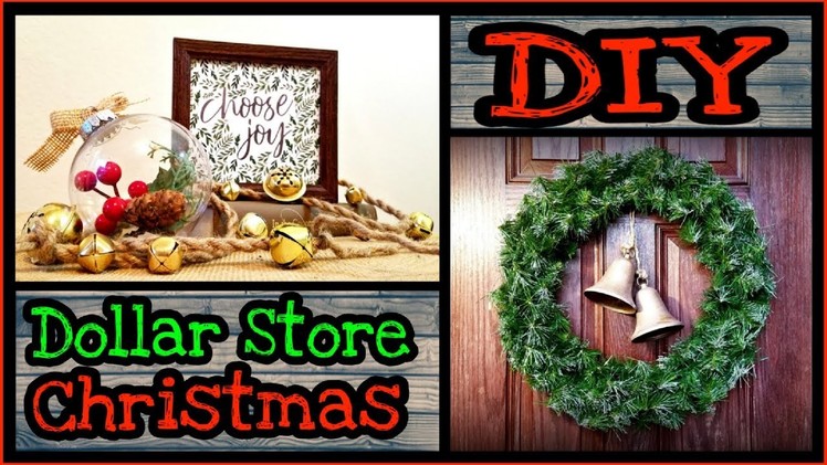 DIY Christmas Farmhouse Decor. Dollar tree DIY Christmas decorations