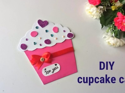DIY Cupcake Card. Cupcake Birthday Card for Kids.Simple and Easy Cupcake Card Making for Kids