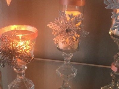 DIY Decoración Navideña | Dollar Tree Candle Holders | Aprendiendo a Decorar