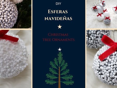DIY DECORACION PARA TU ARBOL | ESFERAS NAVIDEÑAS | CHRISTMAS TREE ORNAMENTS 2018 | HOME DEKO CHANNEL