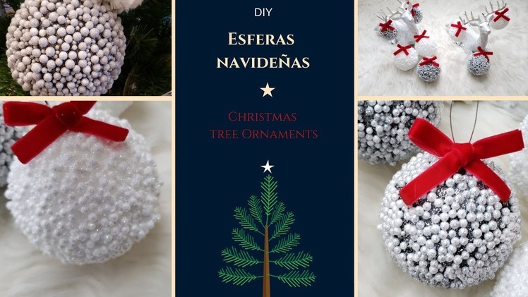 DIY DECORACION PARA TU ARBOL | ESFERAS NAVIDEÑAS | CHRISTMAS TREE ORNAMENTS 2018 | HOME DEKO CHANNEL