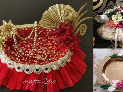 DIY || decorative  idea of wedding basket decoration  || wedding plate decoration