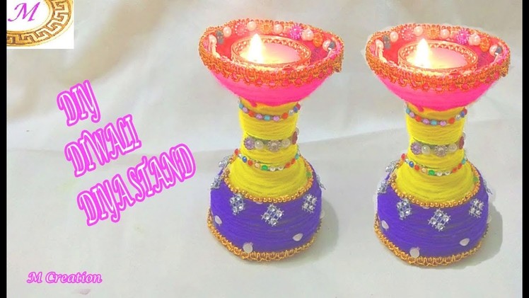 DIY Diya holder.DIY DIYA stand for diwali.DIY candle holder