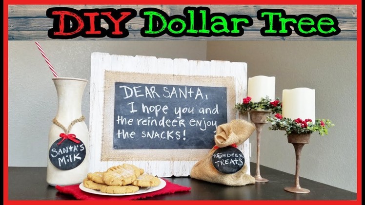 DIY Dollar Tree Christmas Decor. Farmhouse Rustic Christmas Decor