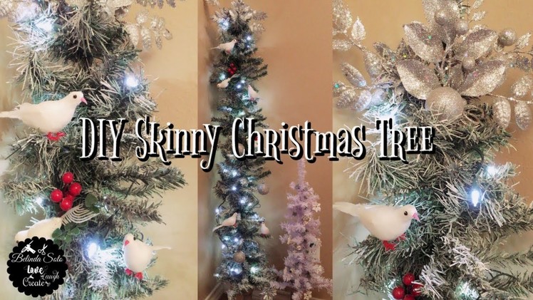 DIY Dollar Tree Snow White Christmas Tree | Skinny Charlie Brown 5.4 Ft. Tall Tree
