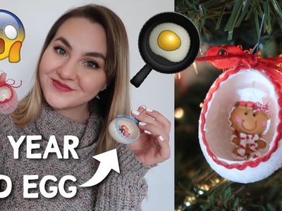 DIY Eggshell Christmas Ornaments