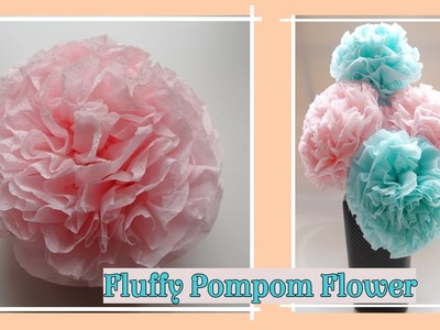 DIY Fluffy PomPom Flower [ Bunga PomPom Gebu]