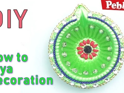 DIY- How to Diya Decoration at Home |  Diya Decoration ideas for Diwali,Beautiful Diwali Decorations