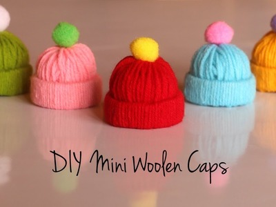 DIY Mini Wool Hat | Mini Woolen Cap | Christmas Ornaments | DIY Baby Doll Accessories