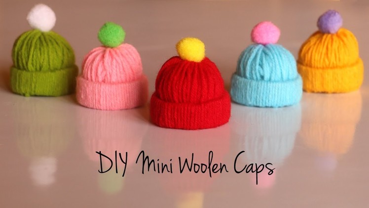 DIY Mini Wool Hat | Mini Woolen Cap | Christmas Ornaments | DIY Baby Doll Accessories