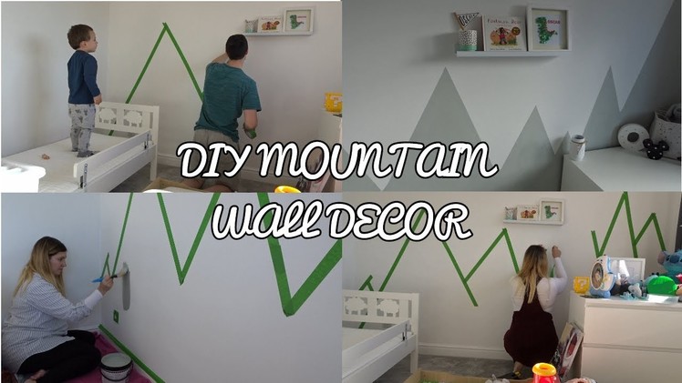 DIY MOUNTAIN WALL DECOR. MURAL | TODDLER ROOM