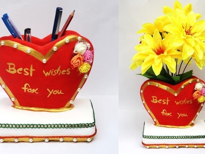 DIY Pen stand & flower pot. Christmas gift idea